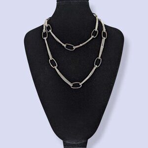 (2/$20) Dark & Silver Tone Infinity Necklace